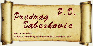 Predrag Dabesković vizit kartica